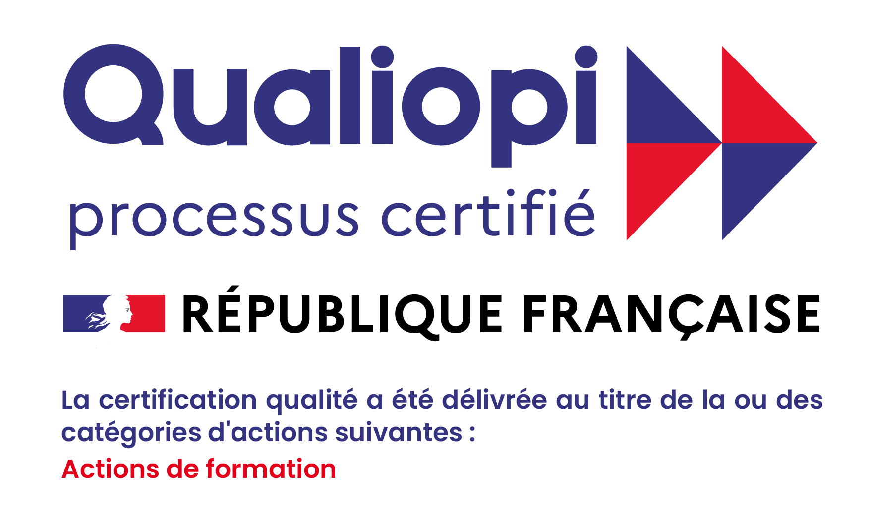 logo officiel de la certification qualité Qualiopi